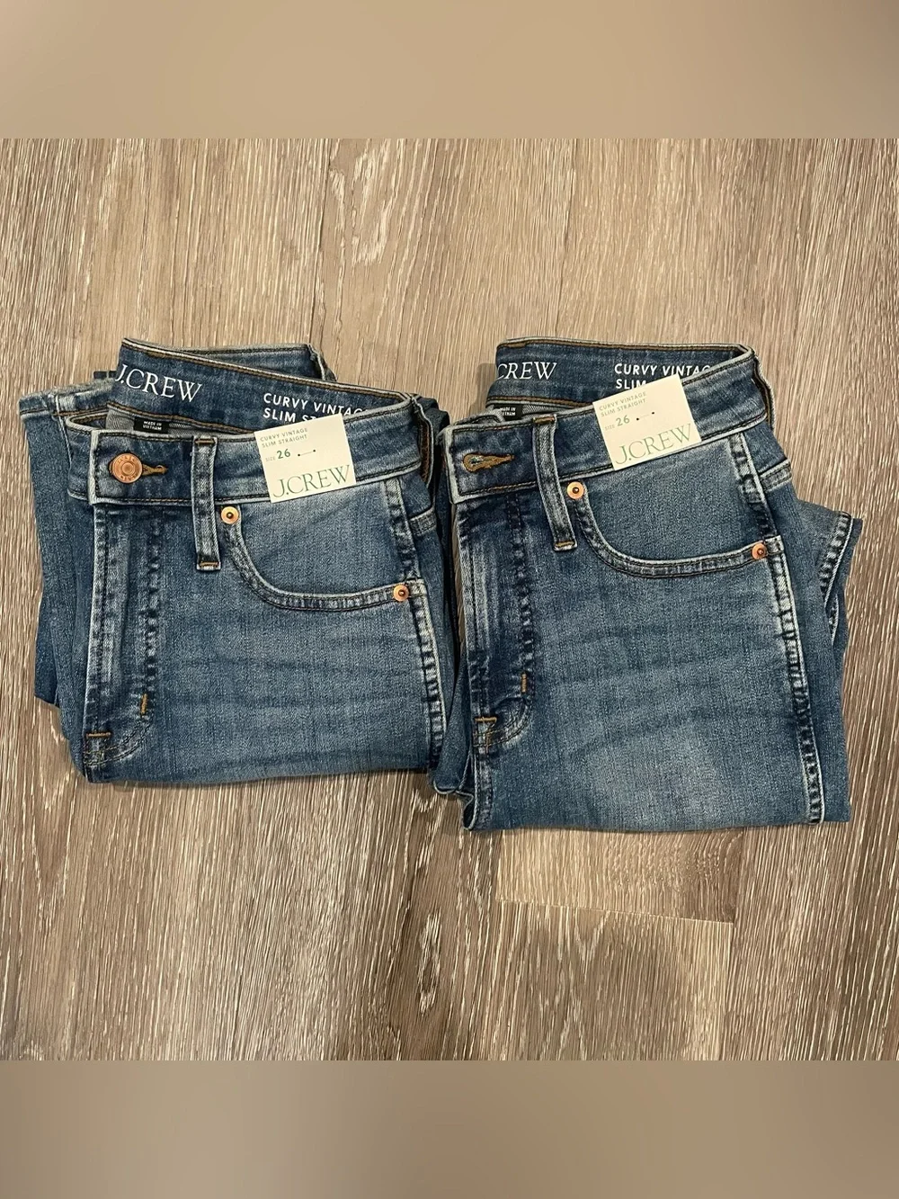 J. Crew Curvy Vintage Slim Straight Jeans size 26 NWT PLEASE READ DESCRIPTION